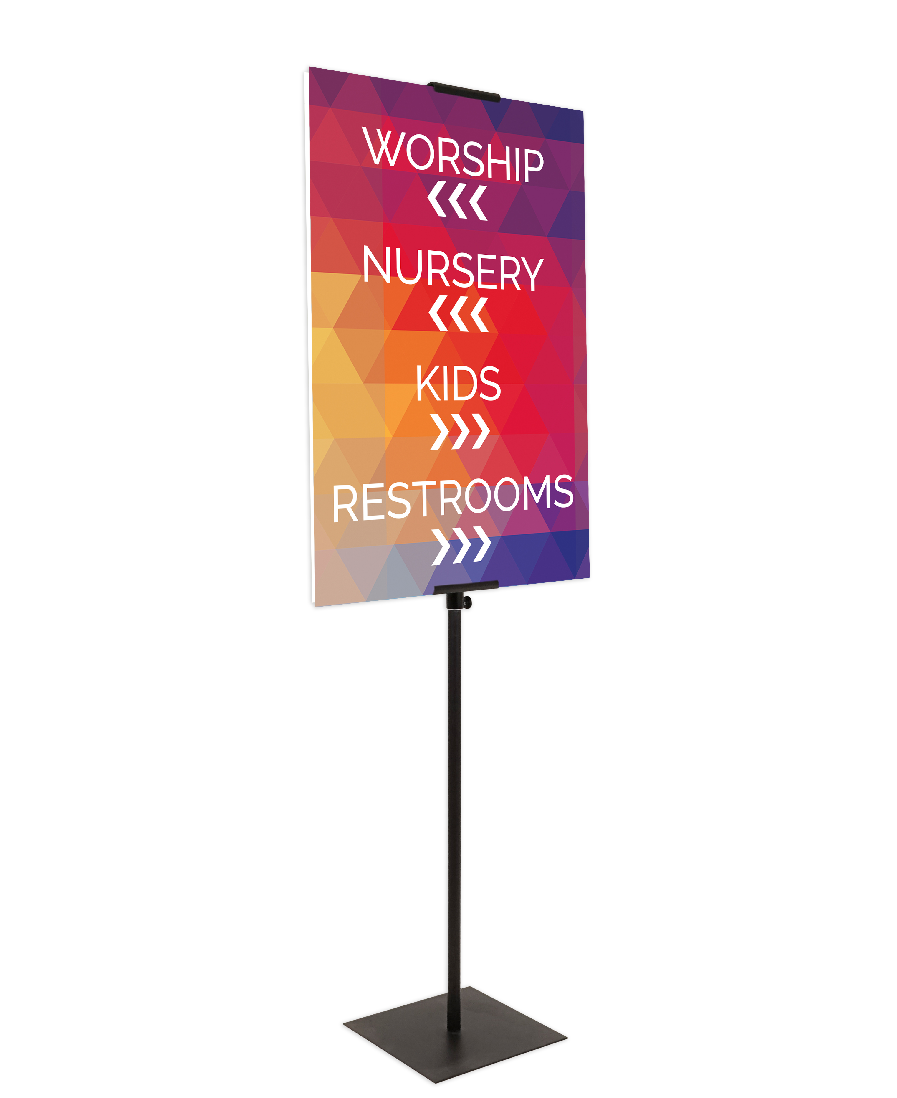 Rigid Signs, Directional, Vibrant Paint Directional, 34.5 x 34.5 11