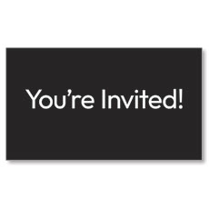 White Text You're Invited 
