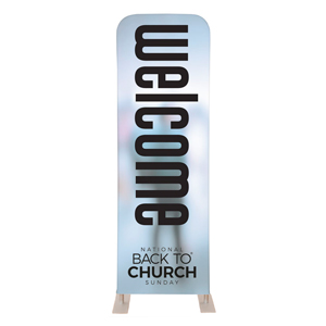 Back to Church Welcomes You Logo 2' x 6' Sleeve Banner