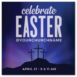 Aurora Lights Celebrate Easter 3.75" x 3.75" Square InviteCards