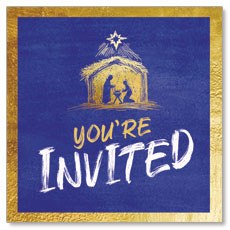 Joy to the World Nativity Invite 