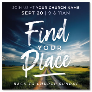BTCS Find Your Place 3.75" x 3.75" Square InviteCards