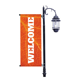 Fall Events Orange Leaf Light Pole Banners