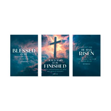 Easter He Is Risen Triptych 