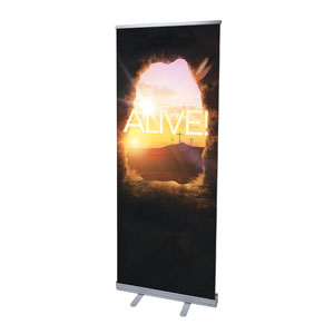 Alive Sunrise Tomb 2'7" x 6'7"  Vinyl Banner