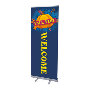 Fall Fest Leaves 2'7" x 6'7"  Vinyl Banner