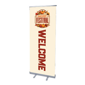 Harvest Festival Orange 2'7" x 6'7"  Vinyl Banner