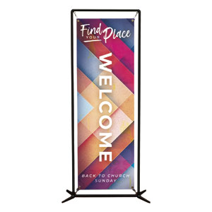 BTCS Find Your Place Chevron 2' x 6' Banner