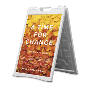 A Time for Change Fall Leaves 2' x 3' Street Sign Banners