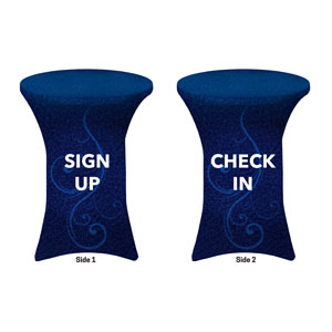 Flourish Sign Up Check In Stretch Table Covers
