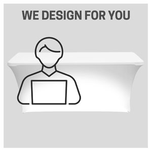 6' Stretch Table Cover: Full Custom Custom