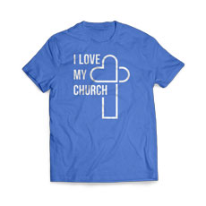 I Love My Church Blue 