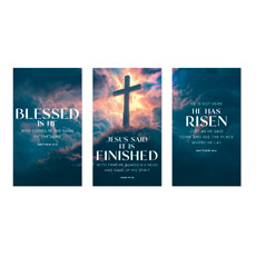 Easter He Is Risen Triptych 