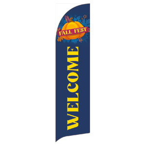 Fall Fest Leaves Flag Banner