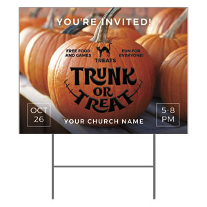 Trunk or Treat Pumpkin Carving 18"x24" YardSigns