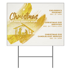 Christmas Gold Brush Stroke 