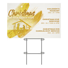 Christmas Gold Brush Stroke 