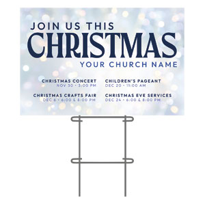 Christmas Lights Bokeh 36"x23.5" Large YardSigns