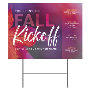 Fall Kickoff Leaf 18"x24" YardSigns