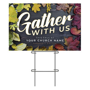 Gather with Us 36"x23.5" Large YardSigns